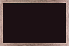 24×36 Magnetic Chalkboard Rustic Wood Frame Matte Black Writing Board