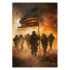 America 250 Flag – Patriotic USA Army Memorial Day Graphic – POSTER 20″x30″