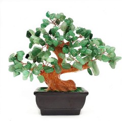 Feng Shui Quartz Crystal Money Tree Bonsai Style Decoration for Luck and Wealth