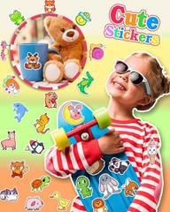 600Pcs Water Bottle Stickers for Kids, Cute Stickers for Water Bottles, Vinyl Wa