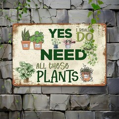 Humorous Metal Garden Sign Plant Farmhouse Decor
