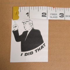Donald Trump «I DID THAT!» Inkless Paper Stickers 25ct perfect for the gas pump