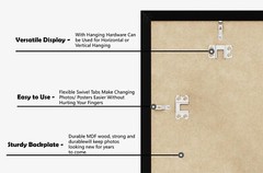 12×18 Picture Frame Set of 6, Display Pictures 11×17/12×18 with/without Mat