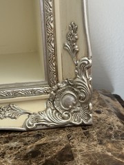 ornate shabby chic wall-mounted display shelf with four compartment 19×15 Inches