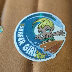 2003 Y2K ODM Brand Imports Holographic Foil Girl Power Vending Sticker Lot of 3