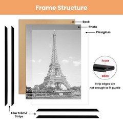 12X16 Frame Black 3 Pack, Picture Frames 12 X 16 for Horizontal or Vertical Wall
