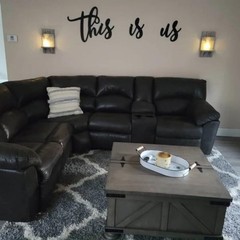 Rustic Wood This is Us Wall Decor Sign Cozy Farmhouse Home Aesthetic Art