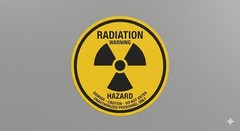 Radiation Warning Sticker Decal Phone Laptop