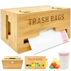 Trash Bag Dispenser with Handles, Garbage Bag Holder for Standard 13/30 Gallo…