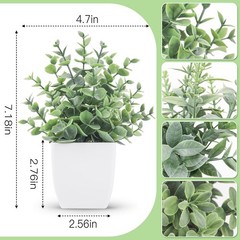 Artificial Potted Plants Faux Indoor Desk Office Bathroom Farmhouse Decor