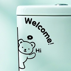 Glow in the Dark Blue Bear Wall Sticker PVC Removable Anti Static Decor 20x17cm