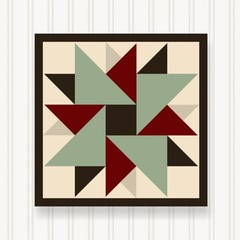 Barn Quilt Square, 8 Sizes, Outdoor & Indoor Wall Art, Home Decor, BQ012-09