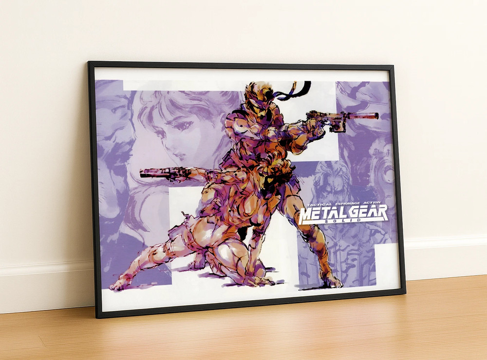 Metal Gear Solid Snake Poster – Retro Video Game Wall Art Decor Print Gifts