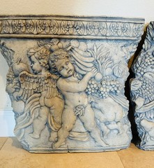 3D Cherub Plaster Cast Stone 2 Piece Indoor/Outdoor Decor Wall Plaques 32″ x 17″