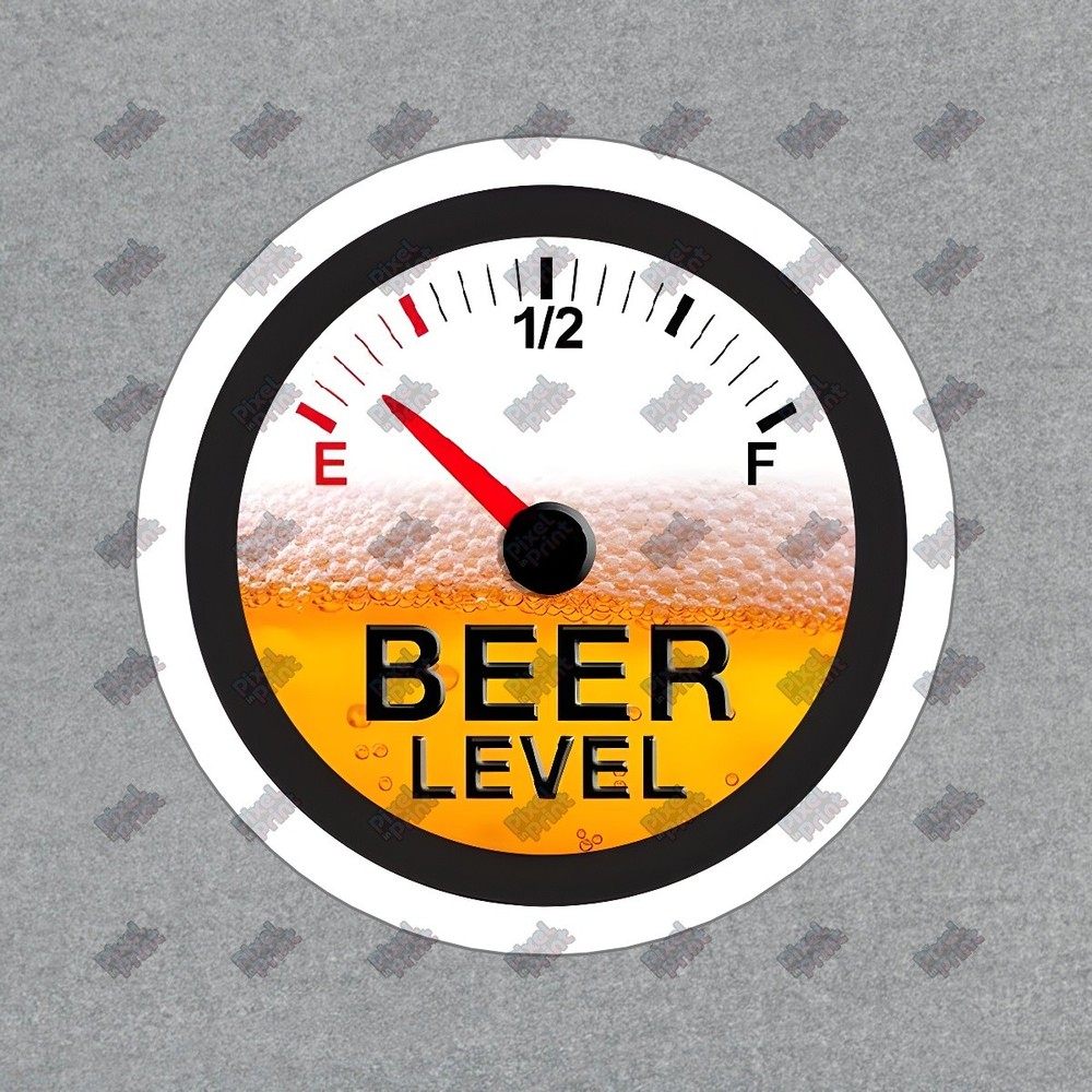 Fun Beer Level Gauge Vinyl Sticker Perfect for Beer Lovers, Home #605566