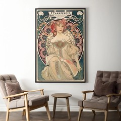 F. Champenois by Alphonse Mucha Canvas/Poster Wall Art