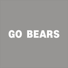 Go Bears Your Team 1 Color Vinyl Decal Sticker Car Window Wall