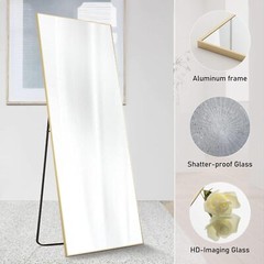 Full-length Mirror Floor Mirror Large Wall Bedroom Mirror Stand Alloy Thin Frame