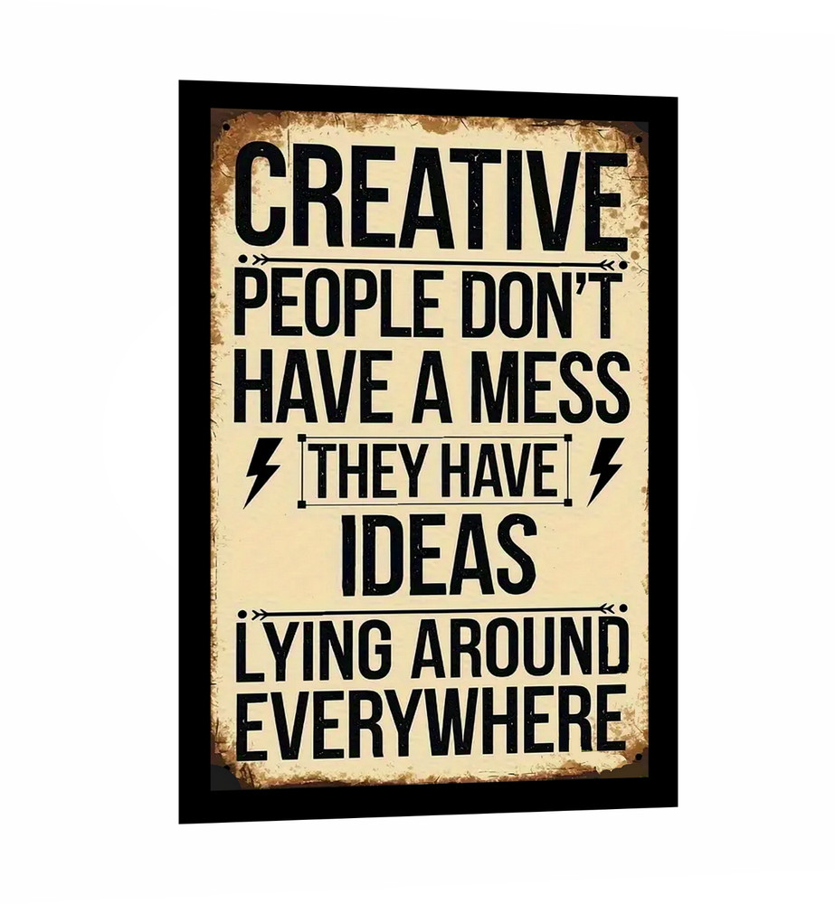 Funny «Creative People» Humorous Sticker Sign High Gloss Vinyl 4 Sizes