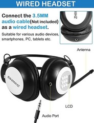 FM Portable Radio Stereo Headsetwith Lcd Over Ear Foldable Pocket