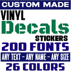 Custom Text Vinyl Decal Sticker Personalized Lettering ANY TEXT – ANY NAME {c25