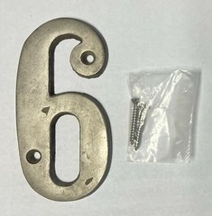 4″ Rustic Silver Patina Solid Bronze Metal House Numbers 4 INCH PICK NUMBER