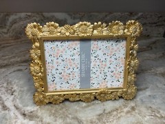 Shabby Chic Gold Tone Sunflower Photo Frame 4×6 Vertical Or Horizontal New