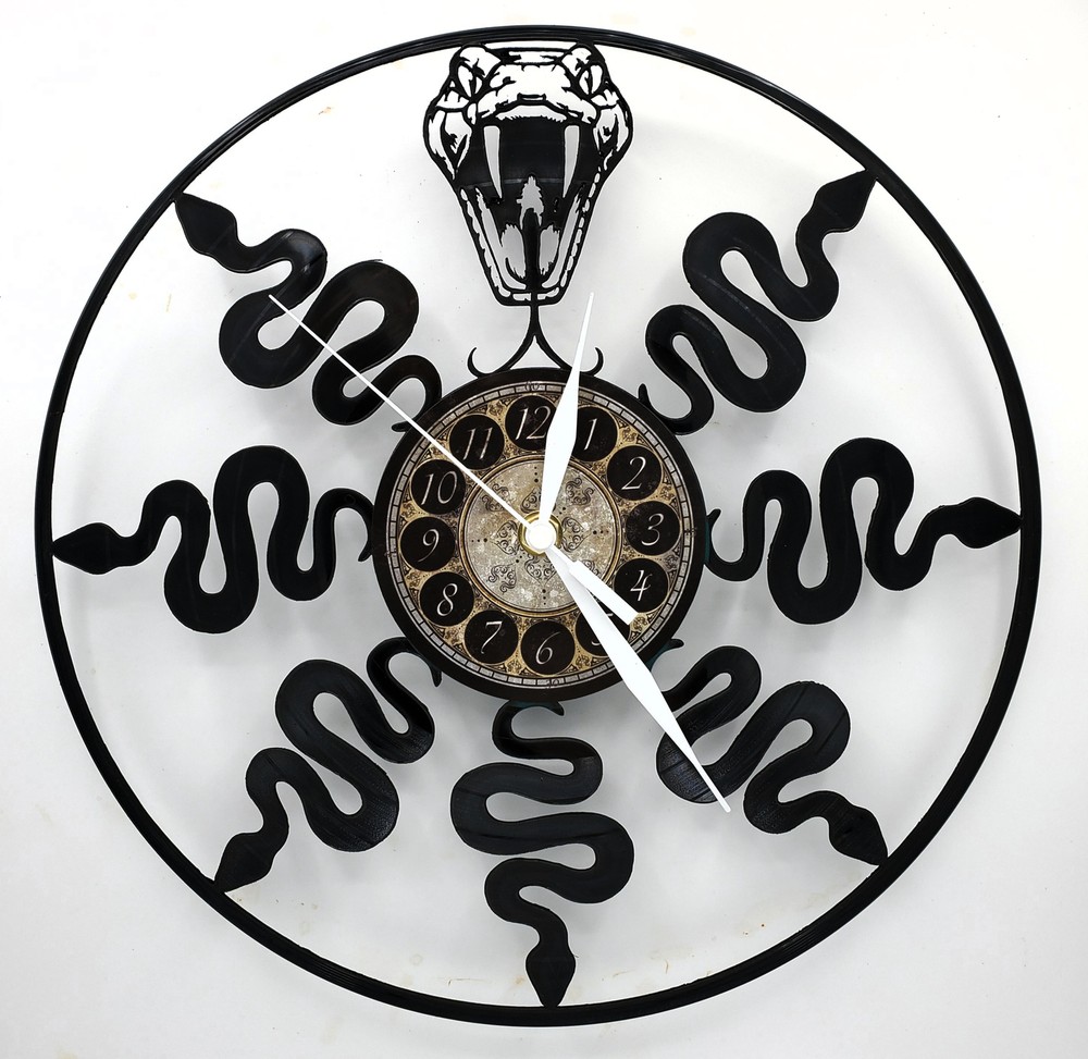 SNAKE | Vinyl Record Clock | Wall Art | Unique Snakes Gift | FREE SHIPPING