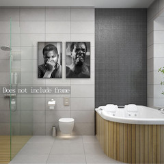 Funny Friday Bathroom Wall Art Canvas Black and White Wall Art Toilet Humor Amus