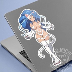 Felicia Anime Waifu Pinup beuitiful 7in Anime Car laptop Vinyl Sticker 02