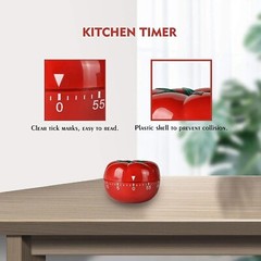 Kitchen Tomato Timer Satin Metal Ringing Alarm For Child Cooking Homework