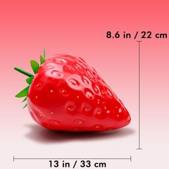1 PCS 13 Inch Huge Fake Strawberry Decoration Lifelike Plastic Fruit Prop