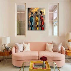 Black Girl Canvas Wall Art African American Woman painting Decor Pictures Ret…