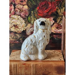 English Staffordshire Mantle Dog Figurine, Staffy Dog