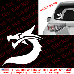 Tribal Medieval Dragon Tribe Creature Vinyl Die Cut Decal for Car Window AM028