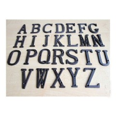 Cast Wrought Iron Black Antique House Door Alphabet 26 Letters & 10 Numbers