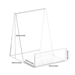5PCS Clear Acrylic Book Stand with Ledge,Pictures Albums Comic CD Display Stand
