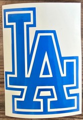 LA Dodgers LA Logo Vinyl Decal Windows Cars Trucks Laptops Lockers Starbucks Cup