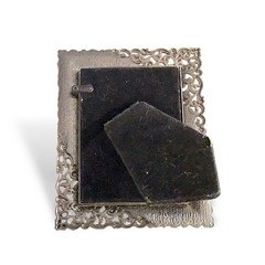 Mini 5 x 4 in. Metal Photo Frame Antiqued Bronze with Ornate Scrollwork Corners