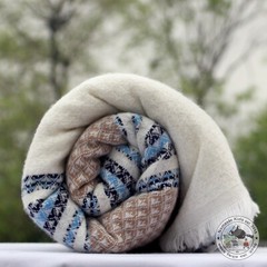 Cashmere Blanket «Sahara» – Handcrafted from Nepal, Cuddle Throw, Plaid, Travel