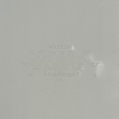 Longaberger Large Oval Basket Protector and Lid Set 40360 40362 Clear White
