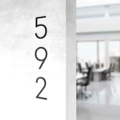 5 Inch Black Acrylic Numbers For House Address Outside Modern Acrylic Sign