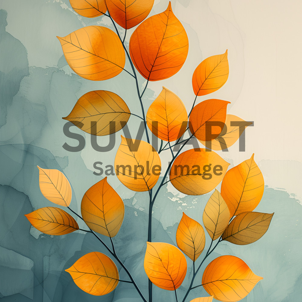 Digital Image Wall art Beautiful Leaf Plant for living and bed room A-111
