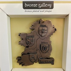 Provinces of Ireland- Bronze Plated Wall Plaque Celtic Shadows Decor New