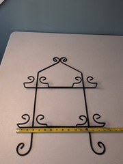 Metal Decorative 4 pc Plate holder Wall mounted 21 inches Tall X 15 inches wide