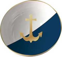 Slant Collections Ceramic Round Trinket Tray 4 Inches – Anchor