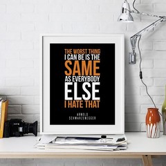 Arnold Schwarzenegger Inspirational Wall Art Print Motivational Quote Poster Gym