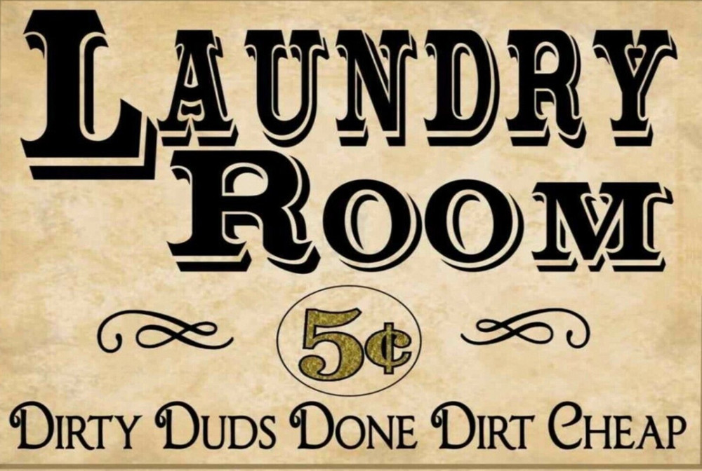 Aluminum Metal Sign Laundry Room Dirty Duds Funny 8×12 Rectangle