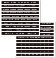 Swimming Pool Equipment Identification Labels – 20PCS Heavy Duty UV-Resistant…