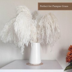 Bright White Vase – White Ceramic Vase, 6â€œ White Flower Vase, Not Off White,